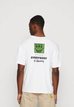 Jack & Jones Jorkeithharing Crew Neck Unisex - T-Shirt Print - Bright White