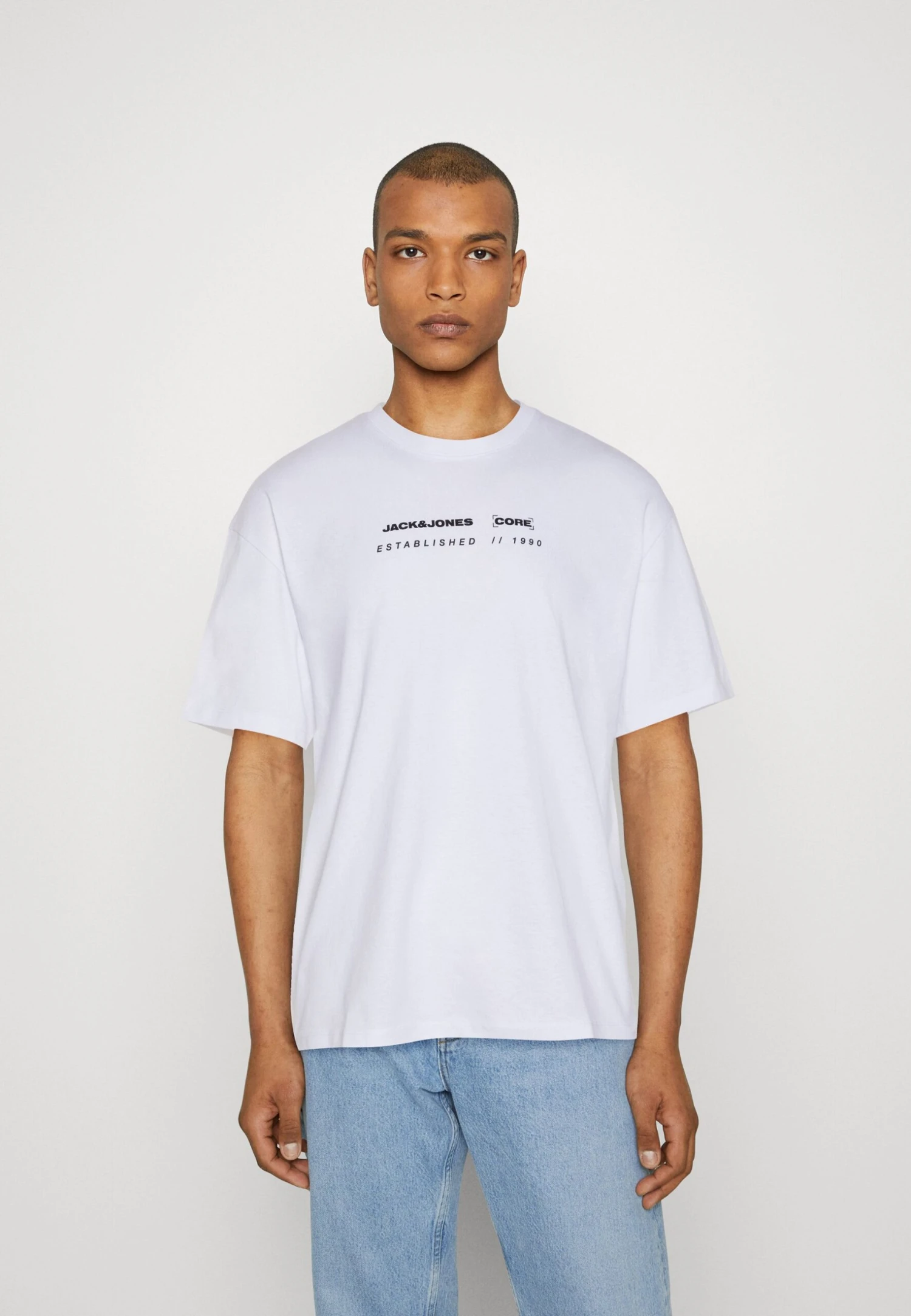 Jack & Jones Jcosearch Tee Crew Neck Unisex - T-Shirt Print - White/Print 3 Jack & Jones Jcosearch Tee Crew Neck Unisex - T-Shirt Print - White/Print