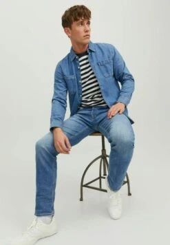 Jack & Jones Mike Wood Jos 381 - Straight Leg Jeans - Blue Denim -Jack & Jones Winkel 0d6cdd70a83f431494790ee68e118624