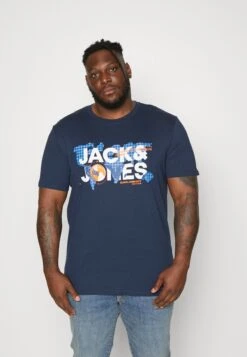 Jack & Jones Jcodust Tee Crew Neck - T-Shirt Print - Navy Blazer