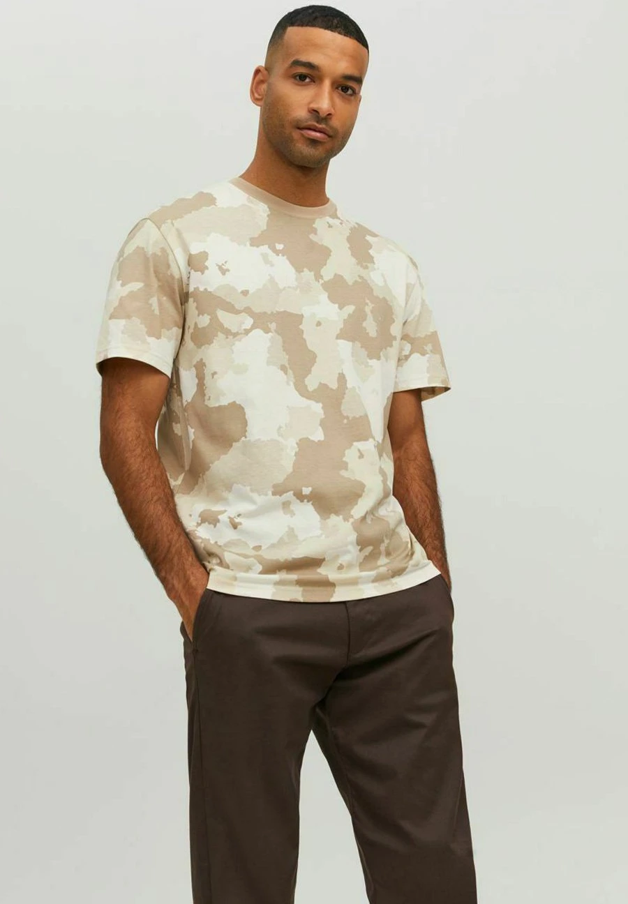 Jack & Jones Camo - T-Shirt Print - Moonbeam 3 Jack & Jones Camo - T-Shirt Print - Moonbeam
