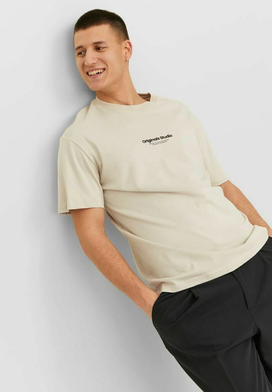 Jack & Jones Jorvesterbro Crew Neck Noos - T-Shirt Print - Moonbeam 8 Jack & Jones Jorvesterbro Crew Neck Noos - T-Shirt Print - Moonbeam - Afbeelding 6