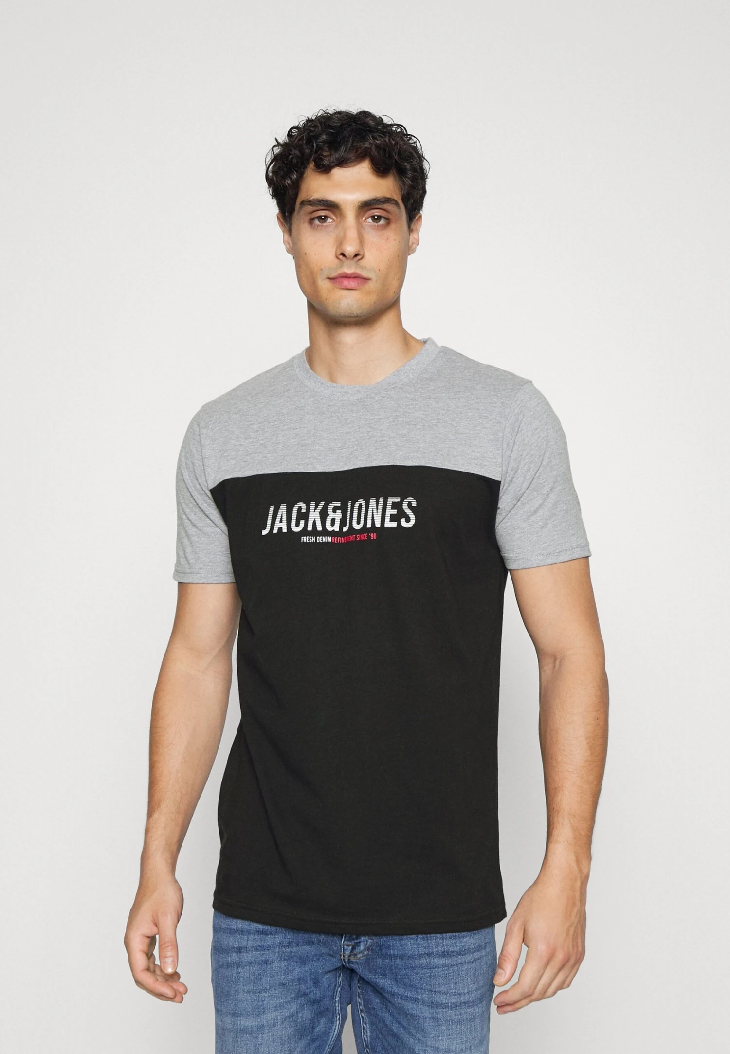 Jack & Jones Jjedan Blocking Tee O Neck - T-Shirt Print - Black 3 Jack & Jones Jjedan Blocking Tee O Neck - T-Shirt Print - Black