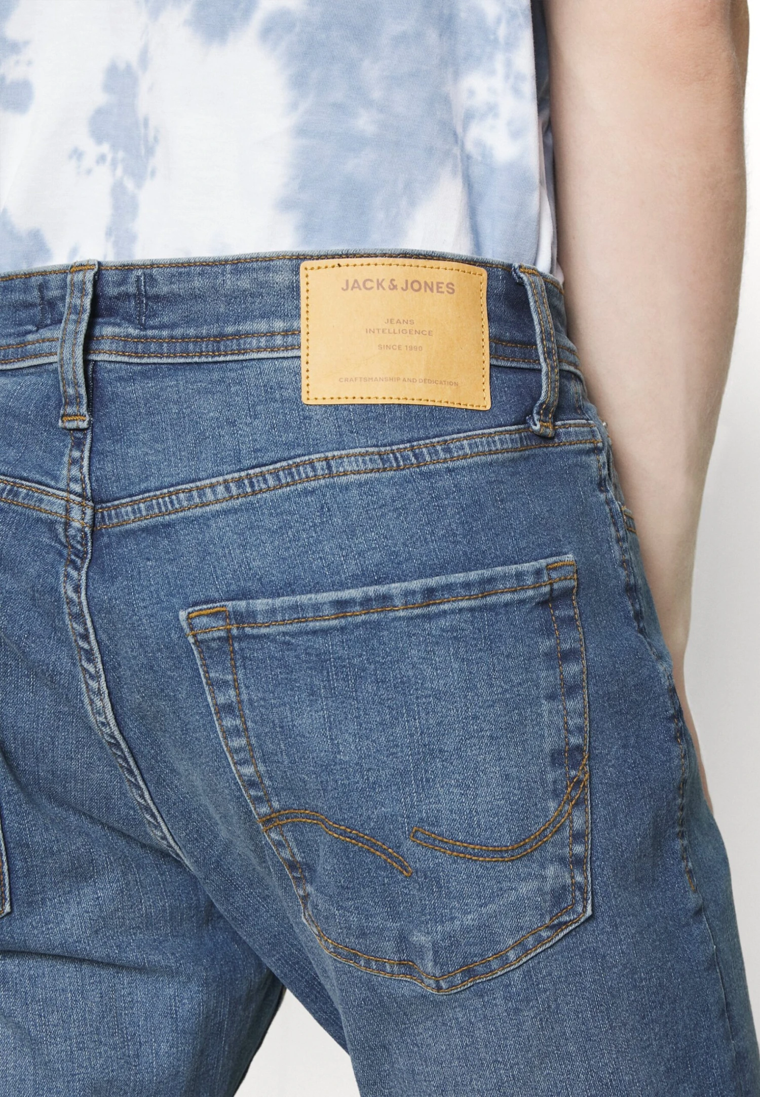 Jack & Jones Jjimike Jjoriginal - Straight Leg Jeans - Blue Denim 7 Jack & Jones Jjimike Jjoriginal - Straight Leg Jeans - Blue Denim - Afbeelding 5