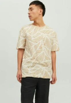 JACK&JONES Premium All-Over-Print- T-Shirt Print - White Pepper