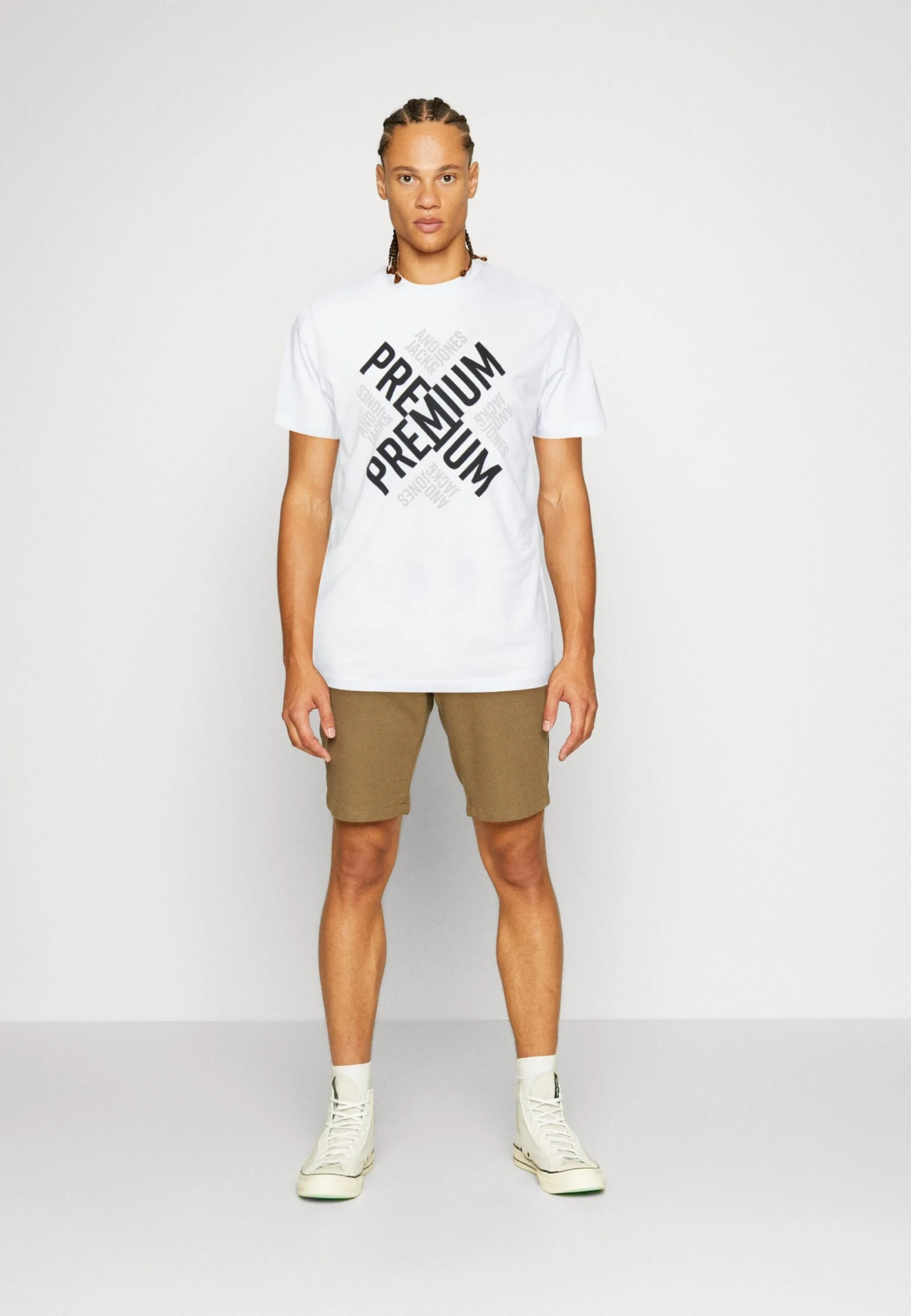 JACK&JONES Premium Jprblacross Tee Crew Neck - T-Shirt Print - White 4 JACK&JONES Premium Jprblacross Tee Crew Neck - T-Shirt Print - White - Afbeelding 2