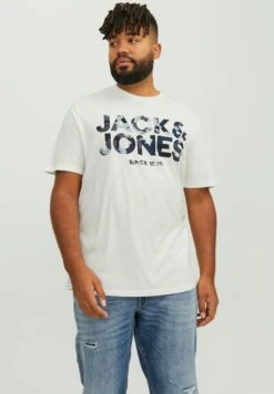 Jack & Jones Plus SizeCrew Neck - T-Shirt Print - Cloud Dancer