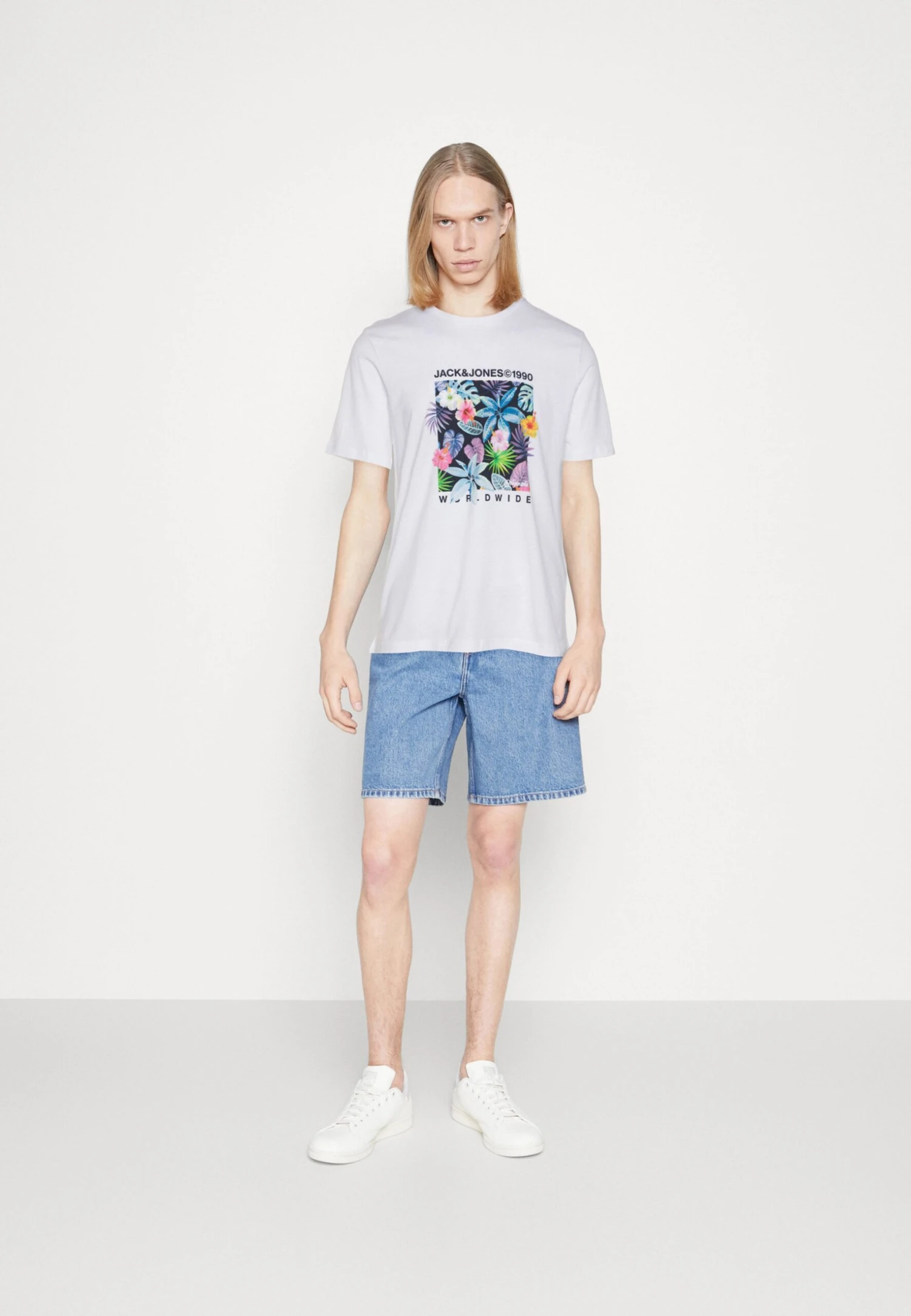Jack & Jones Jorbooster Tee Crew Neck Drop- T-Shirt Print - Bright White 4 Jack & Jones Jorbooster Tee Crew Neck Drop- T-Shirt Print - Bright White - Afbeelding 2