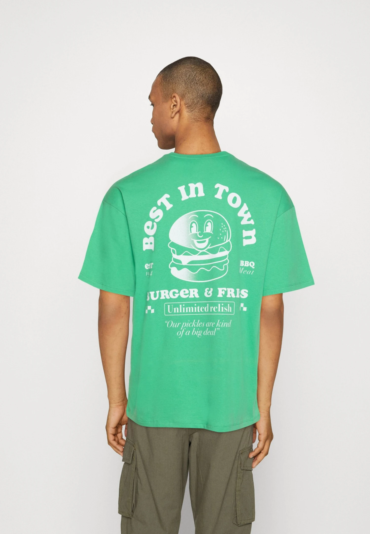 Jack & Jones Jorburger Ss- T-Shirt Print - Island Green 3 Jack & Jones Jorburger Ss- T-Shirt Print - Island Green