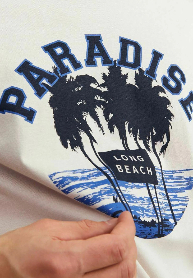 Jack & Jones Crew Neck - T-Shirt Print - Moonbeam 6 Jack & Jones Crew Neck - T-Shirt Print - Moonbeam - Afbeelding 4