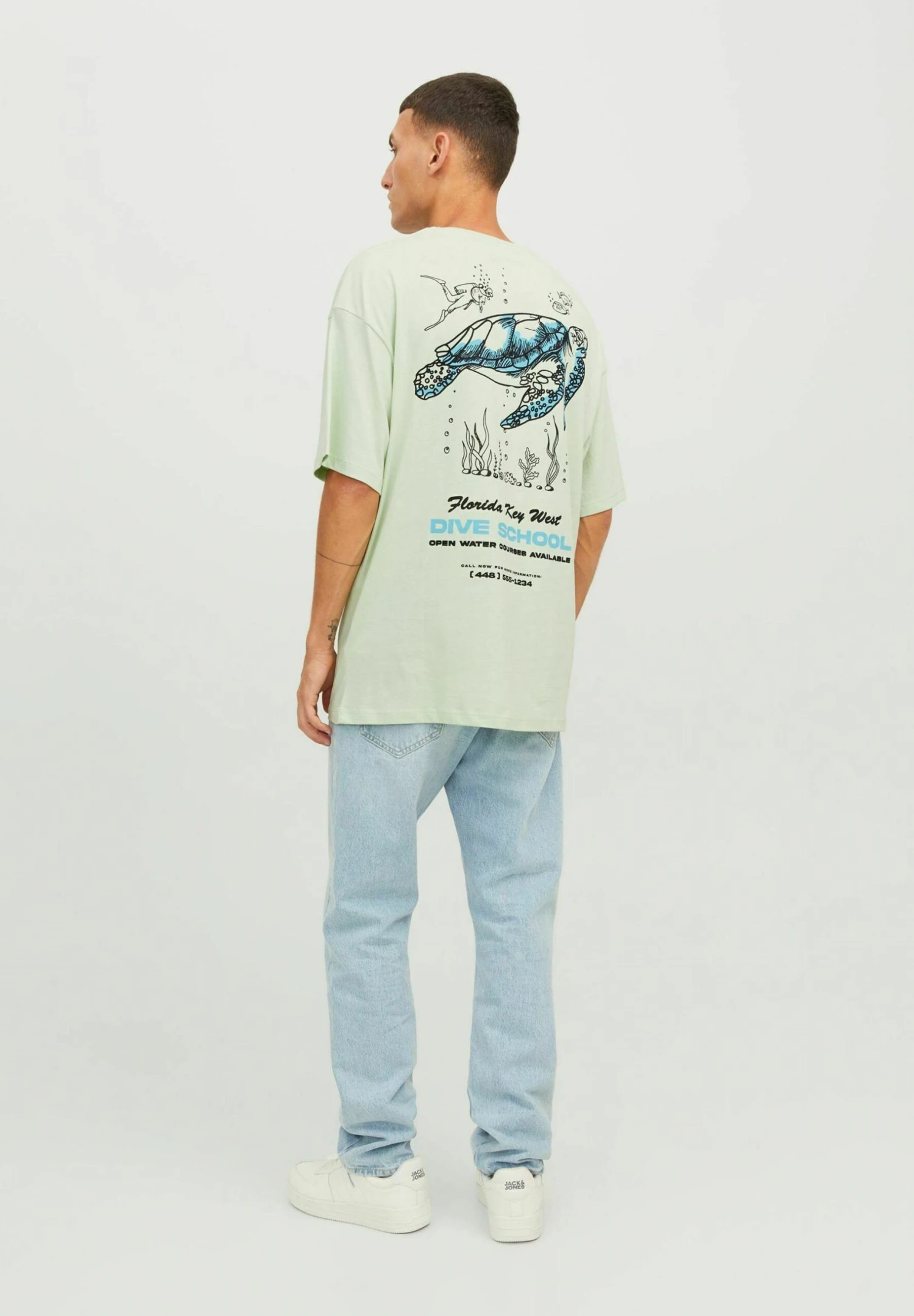Jack & Jones Jorgather Ss Crew Neck Ft Ex - T-Shirt Print - Celadon 3 Jack & Jones Jorgather Ss Crew Neck Ft Ex - T-Shirt Print - Celadon
