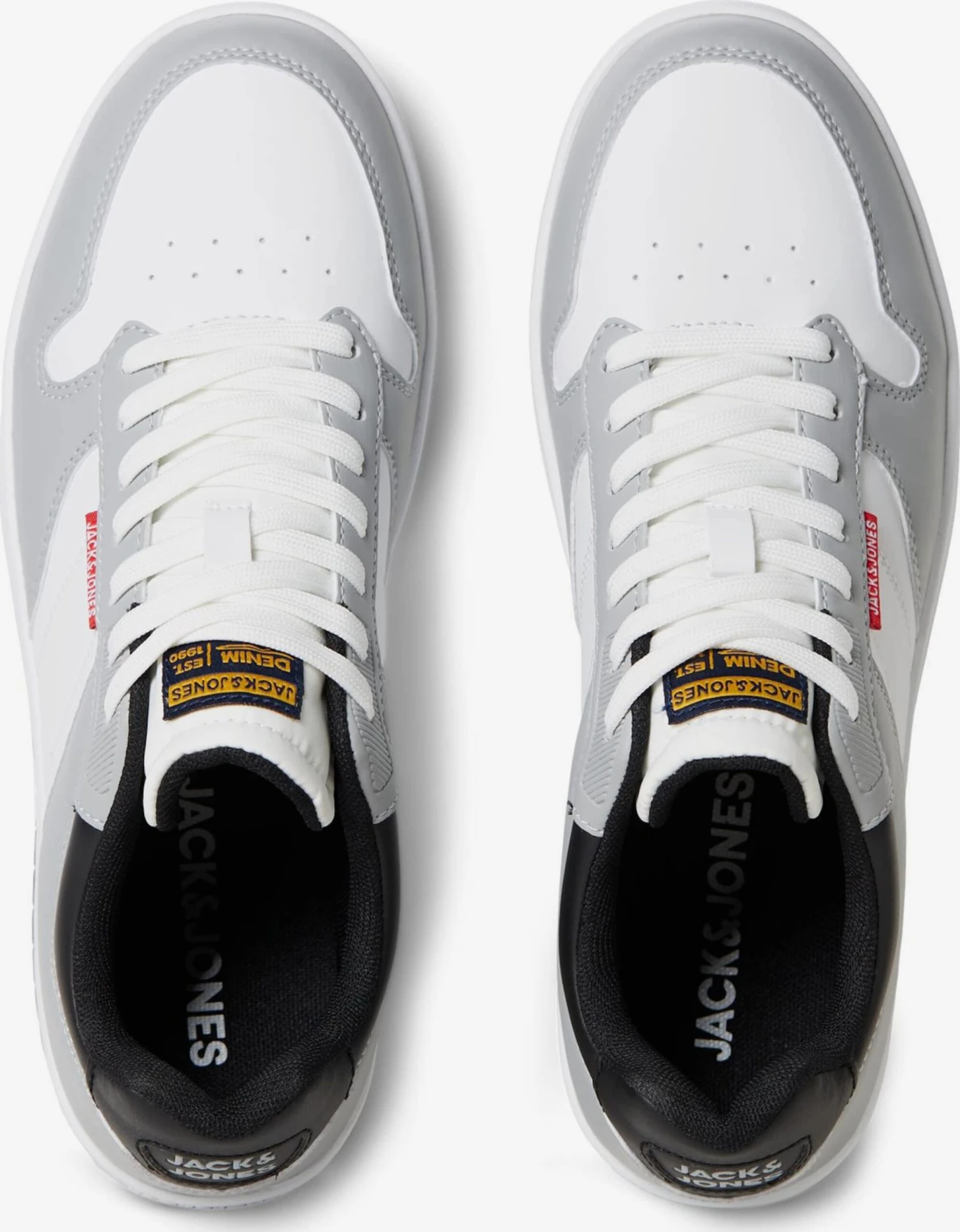 Jack & Jones Casual Sneakers Sneakers Laag Jam Heren Grijs / Wit 4 Jack & Jones Casual Sneakers Sneakers Laag Jam Heren Grijs / Wit - Afbeelding 2