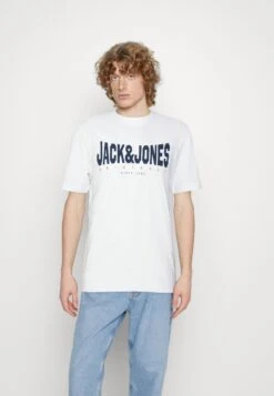 Jack & Jones Jormarque Tee Crew Neck - T-Shirt Print - Bright White