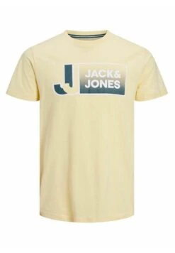 Jack & Jones Jcologan Crew Neck - T-Shirt Print - Pale Banana -Jack & Jones Winkel 7c46b6dd1afe4d58aa41d346118396e6