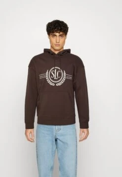 Jack & Jones Jorbrink Crest Hood Unisex- Hoodie - Seal Brown