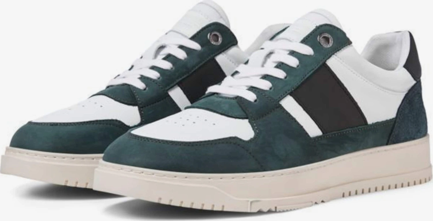 Jack & Jones Casual Sneakers Sneakers Laag Basket Heren Donkergroen / Wit 6 Jack & Jones Casual Sneakers Sneakers Laag Basket Heren Donkergroen / Wit - Afbeelding 4