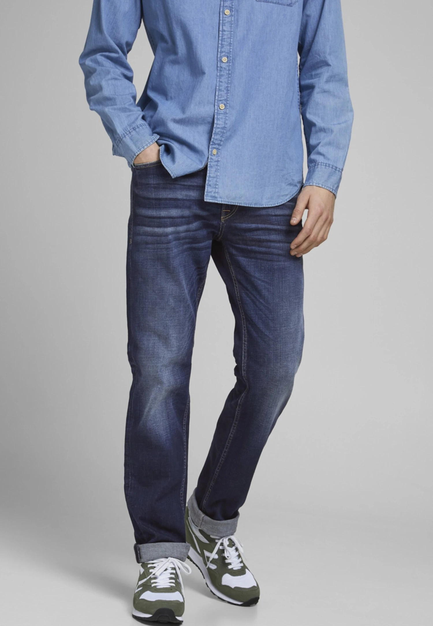 Jack & Jones Jos Noos - Straight Leg Jeans - Blue Denim 3 Jack & Jones Jos Noos - Straight Leg Jeans - Blue Denim