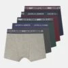 Jack & Jones Junior Jacoliver Jr 5 Pack - Onderbroeken - Dark Green Melange/Sea Moss/Port Royale/Navy Blazer/Lgm -Jack & Jones Winkel 92aa21e3c9e7405e80a7b054e51d6e3d