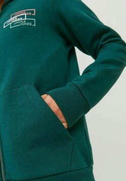 Jack & Jones Junior Mit Reissverschluss Logo - Sweater Met Rits - Deep Teal -Jack & Jones Winkel 95a6b2c6fc164e54a812e82c6b50605b