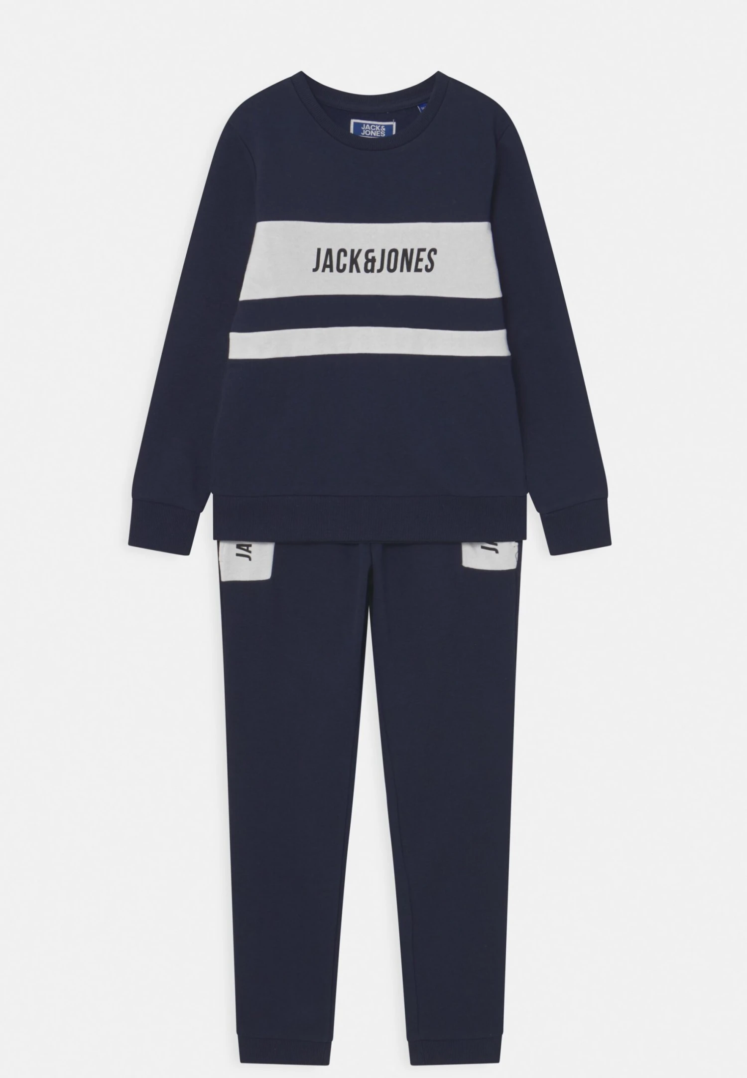 Jack & Jones Junior Jcotoms Tracksuit Jr Set - Trainingspak - Navy Blazer 3 Jack & Jones Junior Jcotoms Tracksuit Jr Set - Trainingspak - Navy Blazer