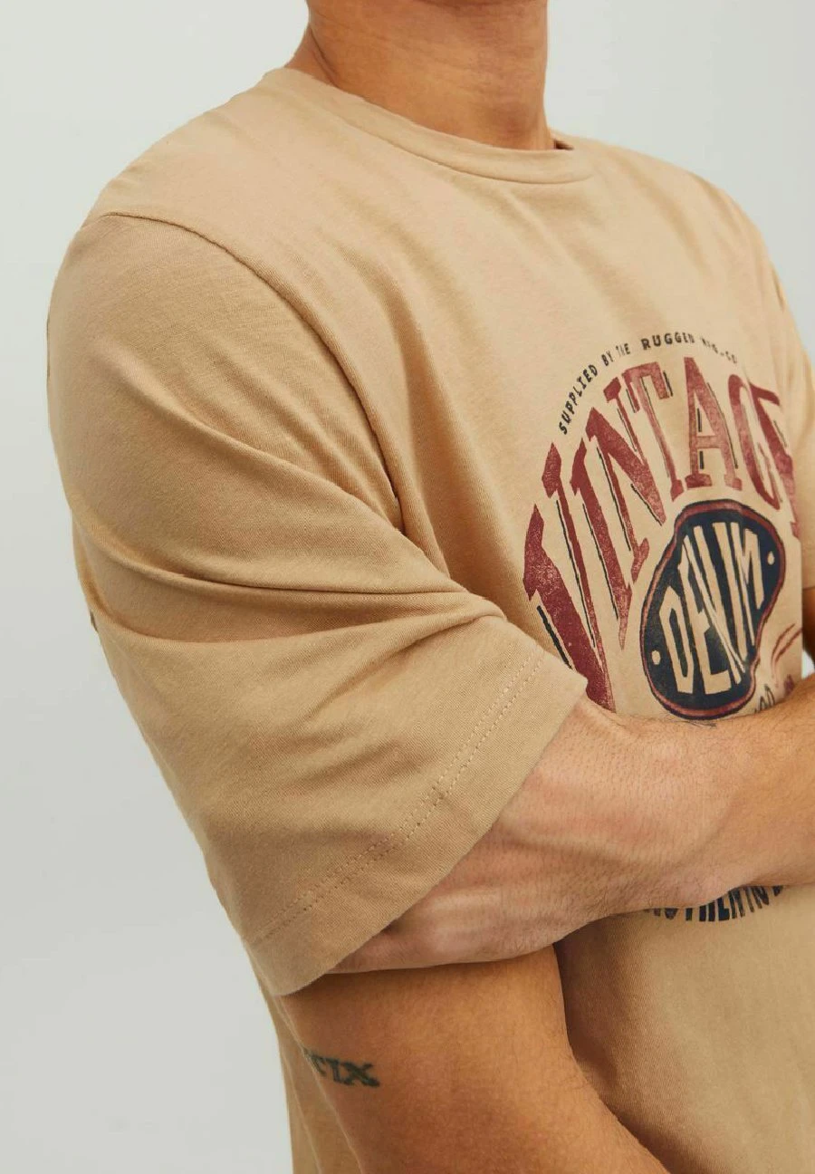 JACK&JONES Premium Vintage - T-Shirt Print - Sand 7 JACK&JONES Premium Vintage - T-Shirt Print - Sand - Afbeelding 5