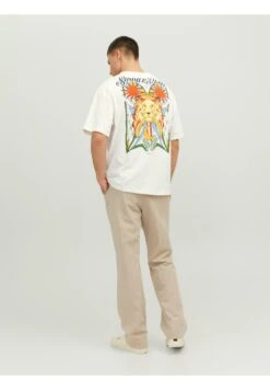 Jack & Jones Ft Ex2 23 - T-Shirt Print - Cloud Dancer