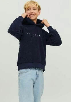 Jack & Jones Junior Hoodie Teddy - Fleece Trui - Navy Blazer -Jack & Jones Winkel aa182df1aeac464197739280de1b7ed0
