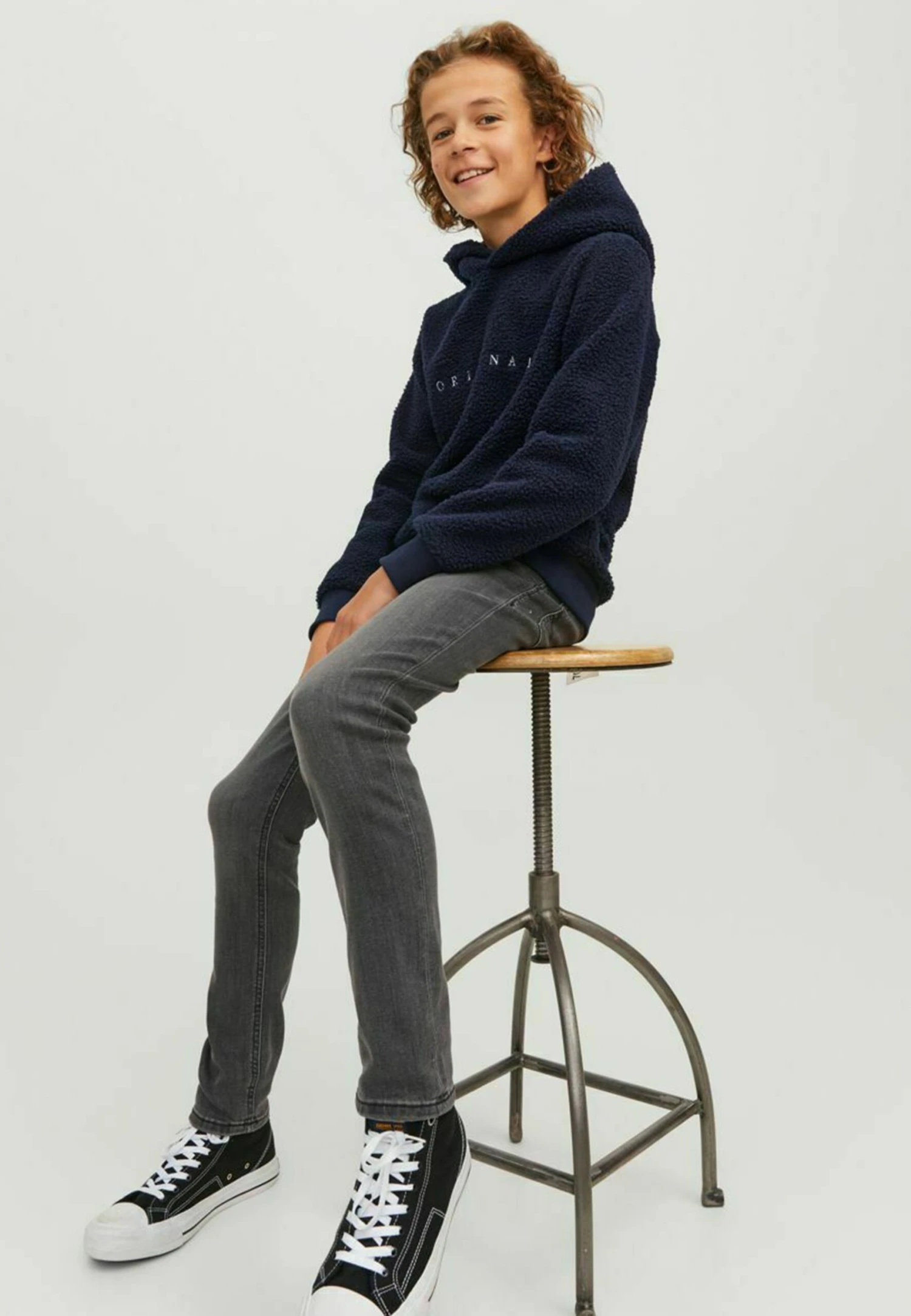 Jack & Jones Junior Jungen Glenn Original Am- Straight Leg Jeans - Black Denim 8 Jack & Jones Junior Jungen Glenn Original Am- Straight Leg Jeans - Black Denim - Afbeelding 6