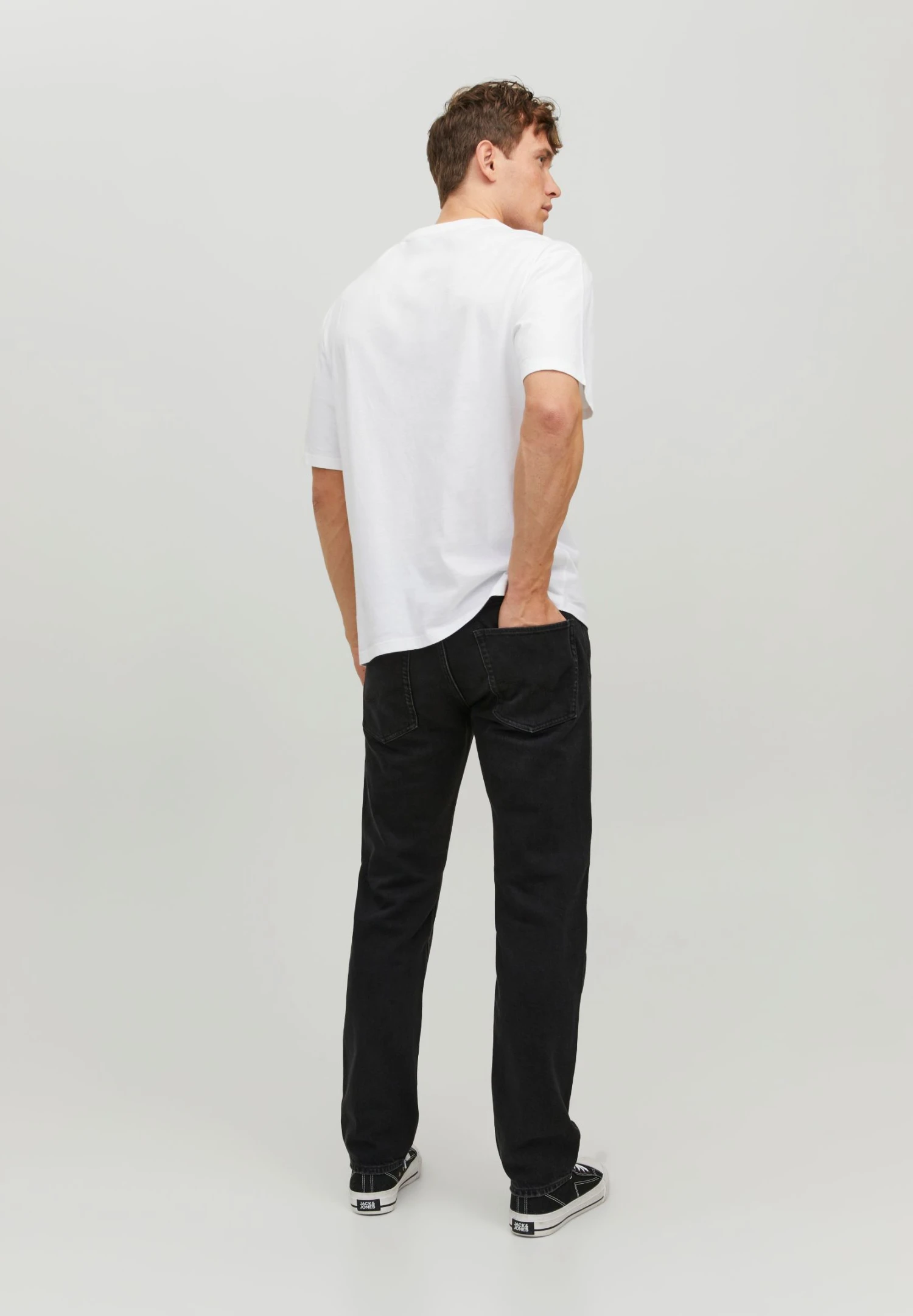 Jack & Jones Jjimike Jjoriginal Breaks - Straight Leg Jeans - Black Denim 5 Jack & Jones Jjimike Jjoriginal Breaks - Straight Leg Jeans - Black Denim - Afbeelding 3