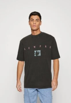 Jack & Jones Jorexotic Tee Crew Neck Unisex- T-Shirt Print - Black