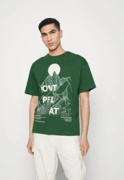 Jack & Jones Jormontpelat Tee Crew Neck - T-Shirt Print - Dark Green