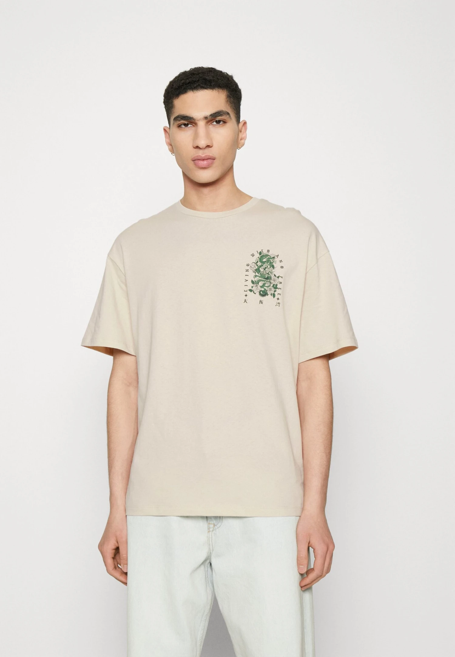 Jack & Jones Jorkarma Tee Crew Neck Unisex - T-Shirt Print - Moonbeam 5 Jack & Jones Jorkarma Tee Crew Neck Unisex - T-Shirt Print - Moonbeam - Afbeelding 3