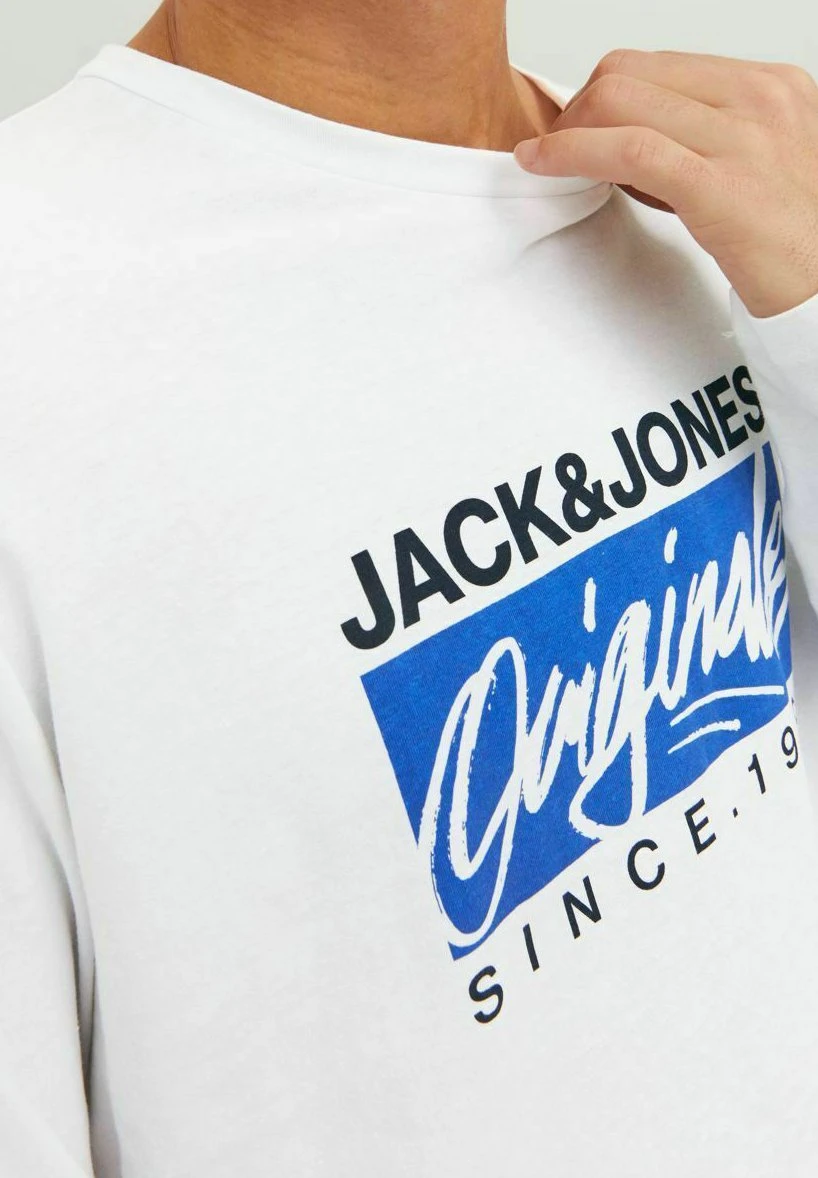 Jack & Jones Crew Neck - Longsleeve - Bright White 6 Jack & Jones Crew Neck - Longsleeve - Bright White - Afbeelding 4