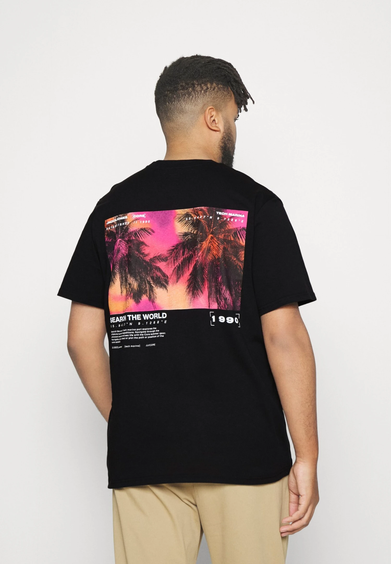 Jack & Jones Back Print Tee Crew Neck- T-Shirt Print - Black 5 Jack & Jones Back Print Tee Crew Neck- T-Shirt Print - Black - Afbeelding 3