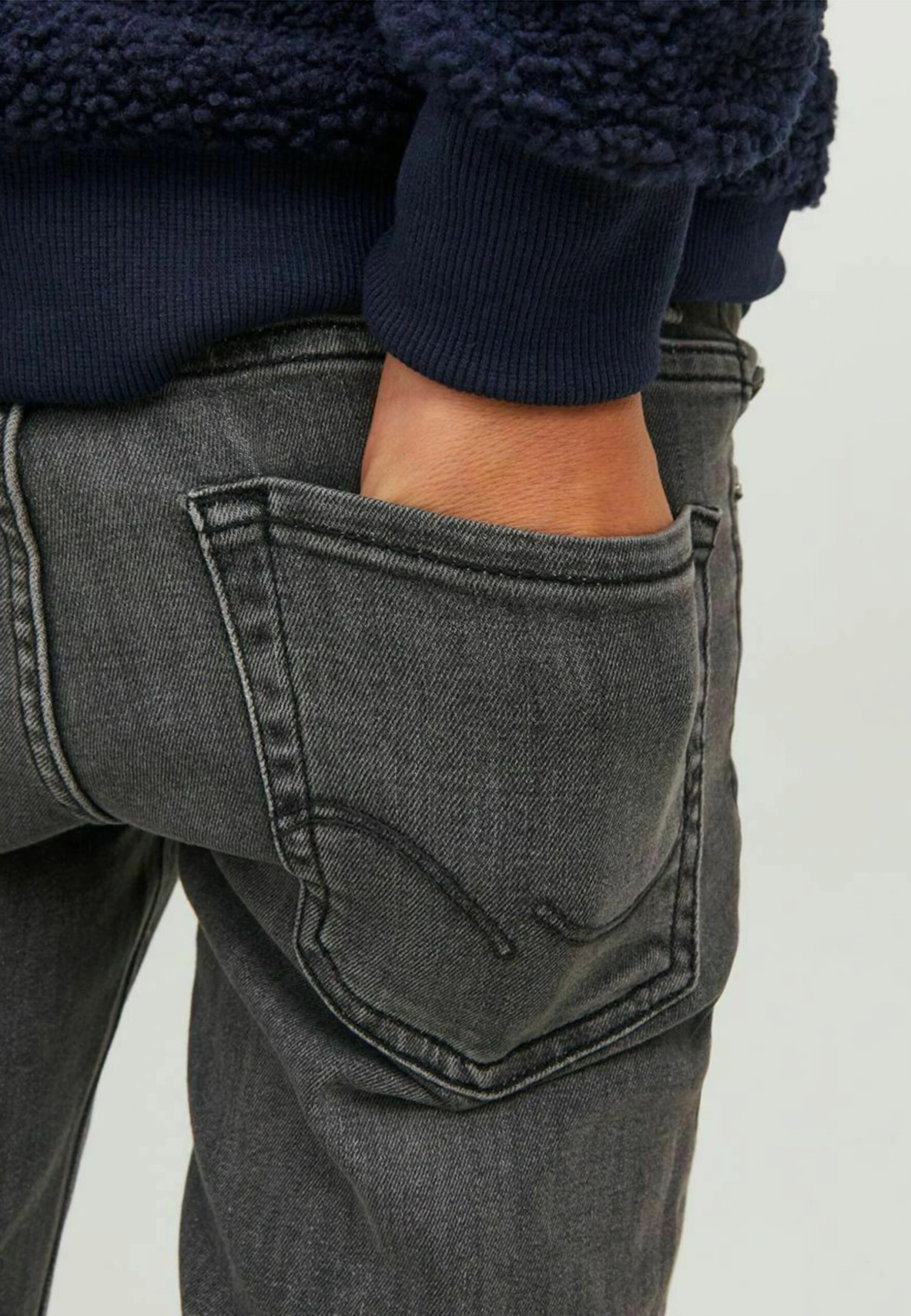 Jack & Jones Junior Jungen Glenn Original Am- Straight Leg Jeans - Black Denim 7 Jack & Jones Junior Jungen Glenn Original Am- Straight Leg Jeans - Black Denim - Afbeelding 5