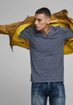 Jack & Jones Jjesplit NeckSs Noos - T-Shirt Basic - Navy -Jack & Jones Winkel c971aa3041d145f99c03f83d40e548a9