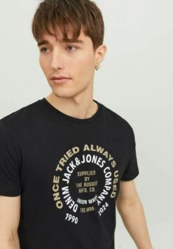 JACK&JONES Premium Klassisches - T-Shirt Print - Black -Jack & Jones Winkel c979d19fe9d84932bb770657f1125394