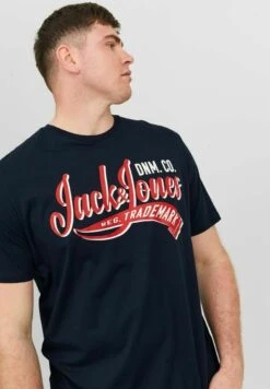 Jack & Jones Elogo Tee Ss O-Neck 2 Col - T-Shirt Print - Navy Blazer -Jack & Jones Winkel ca1e3d892ea24f7eb41d9075a4b56d57