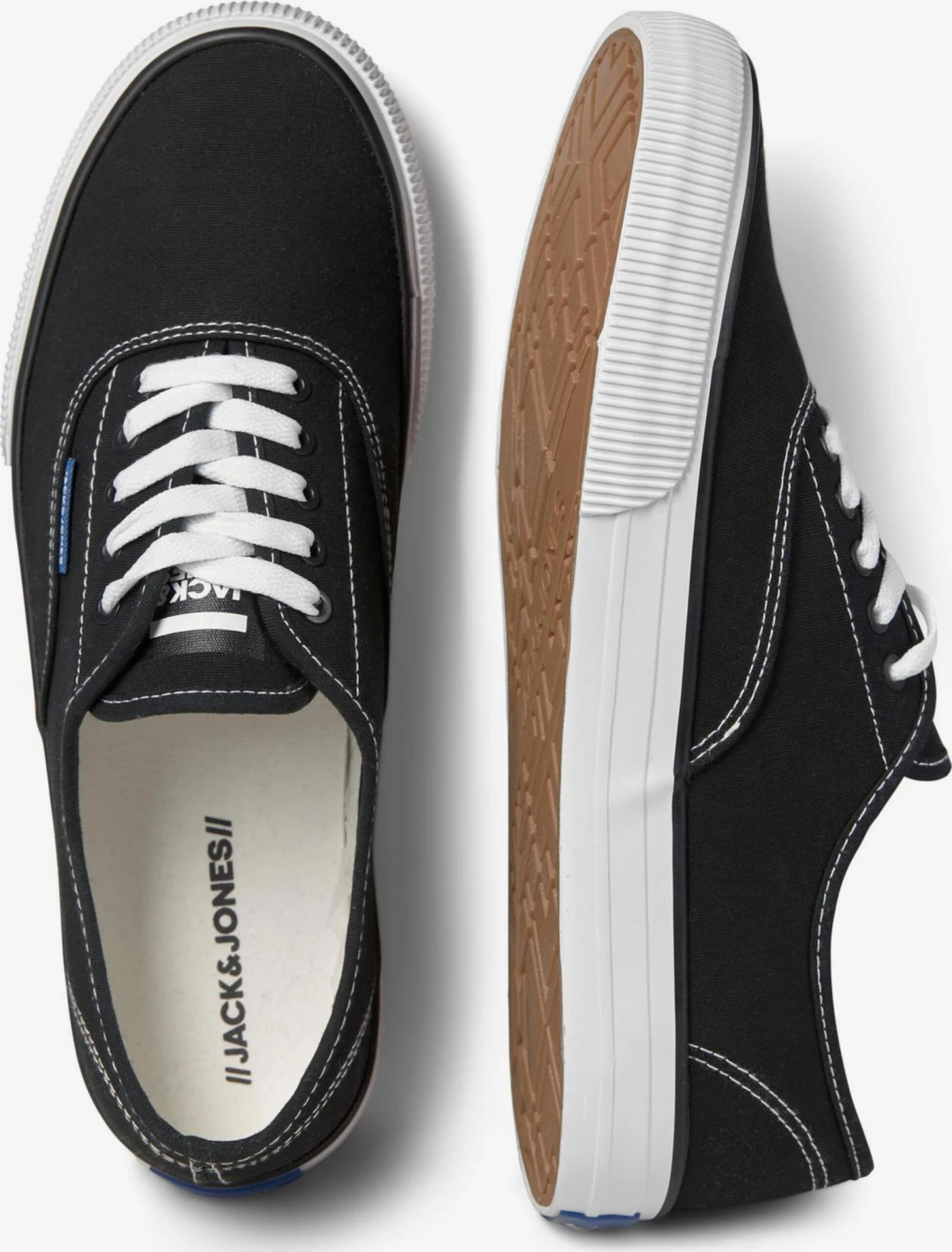 Jack & Jones Casual Sneakers Sneakers Laag Curtis Heren Zwart 4 Jack & Jones Casual Sneakers Sneakers Laag Curtis Heren Zwart - Afbeelding 2