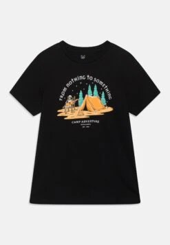 Jack & Jones Junior Tee Crew Neck- T-Shirt Print - Black