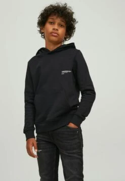 Jack & Jones Junior Jorclean Hood - Hoodie - Black -Jack & Jones Winkel d9908c022171435982224f944c646971
