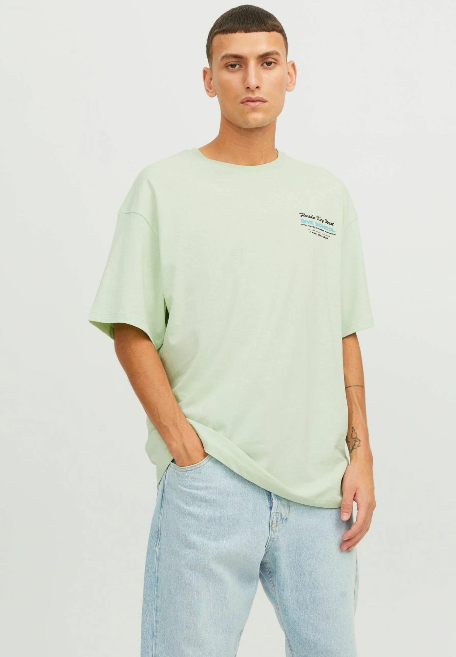 Jack & Jones Jorgather Ss Crew Neck Ft Ex - T-Shirt Print - Celadon 5 Jack & Jones Jorgather Ss Crew Neck Ft Ex - T-Shirt Print - Celadon - Afbeelding 3