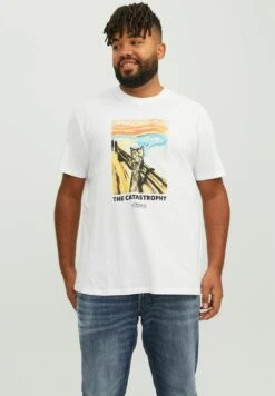 Jack & Jones Crew Neck - T-Shirt Print - Bright White