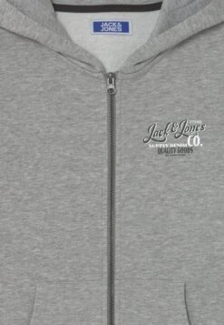 Jack & Jones Junior Jjandy Zip Hood Jnr - Sweater Met Rits - Light Grey Melange -Jack & Jones Winkel e8613146fb35401fac9490d41672d816