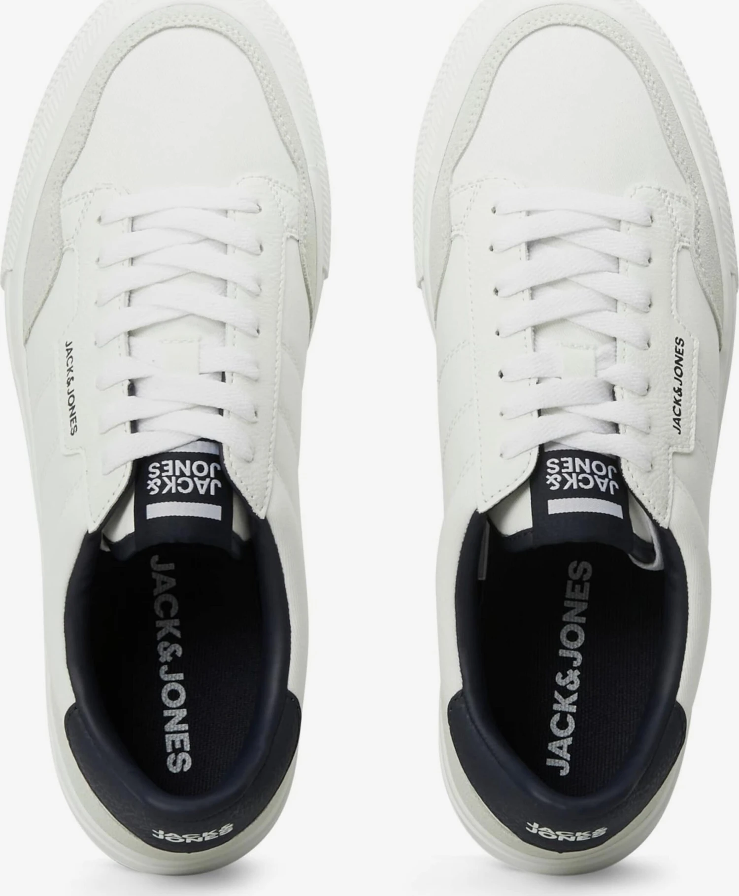 Jack & Jones Casual Sneakers Sneakers Laag Heren Wit / Parelwit 4 Jack & Jones Casual Sneakers Sneakers Laag Heren Wit / Parelwit - Afbeelding 2