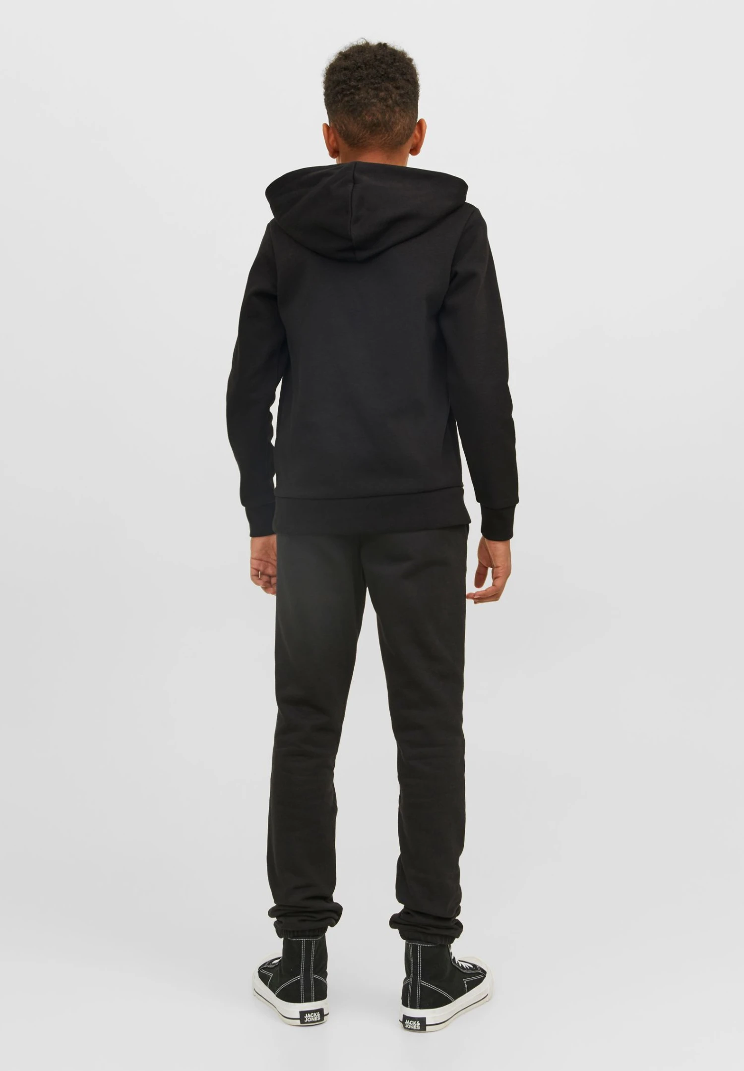 Jack & Jones Junior Jjmiles Hood Jnr - Sweater - Black 5 Jack & Jones Junior Jjmiles Hood Jnr - Sweater - Black - Afbeelding 3