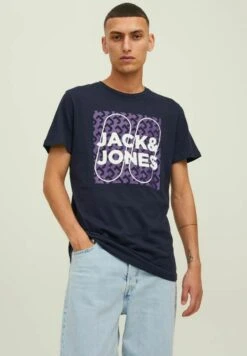 Jack & Jones Crew Neck - T-Shirt Print - Sky Captain