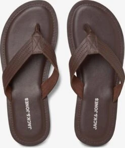 Jack & Jones Slippers Teenslippers Heren Bruin -Jack & Jones Winkel f64a89d8ca763b11d632b9d24efca345