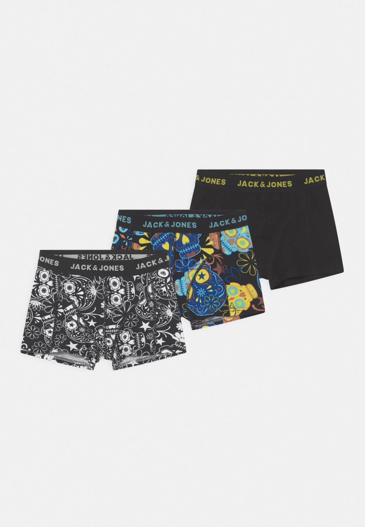 Jack & Jones Junior Jacsugar Skull 3 Pack - Onderbroeken - Black/Blazing Yellow 3 Jack & Jones Junior Jacsugar Skull 3 Pack - Onderbroeken - Black/Blazing Yellow