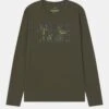 Jack & Jones Junior Jcotech Logo Tee Crew Neck Jnr - Longsleeve - Forest Night